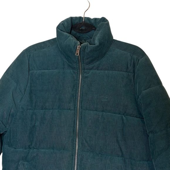 Levi's Women's Zoe Corduroy Puffer Jacket - Teal- Size Medium - Picture 7 of 14